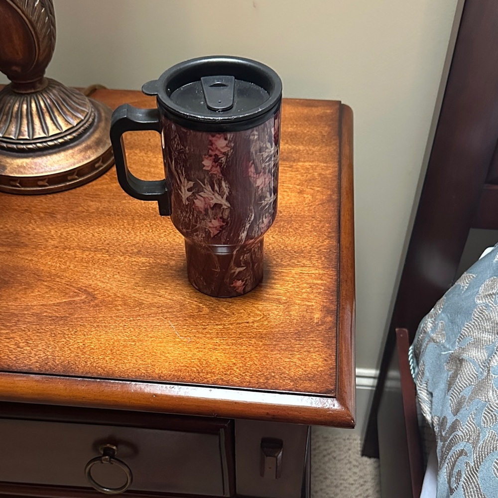 Camo Travel Mug with Black Lid